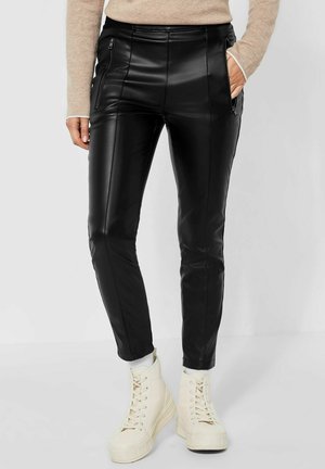 Leather trousers - black