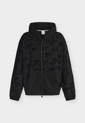 Carlo Colucci, HOODIE WITH ZIP - Φούτερ με φερμουάρ - black