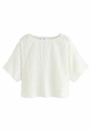 REGULAR FIT TEXTURED FRINGE  - Top - cream