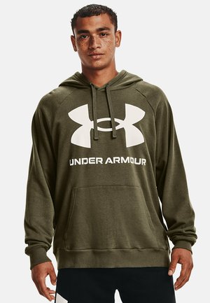 Under Armour RIVAL BIG HD - Hoodie - dark green