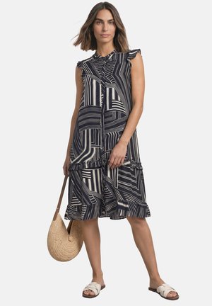 Street One, KNIELANGES KLEID MIT RUNDHALS UND PRINT - Vestito casual - darkest blue