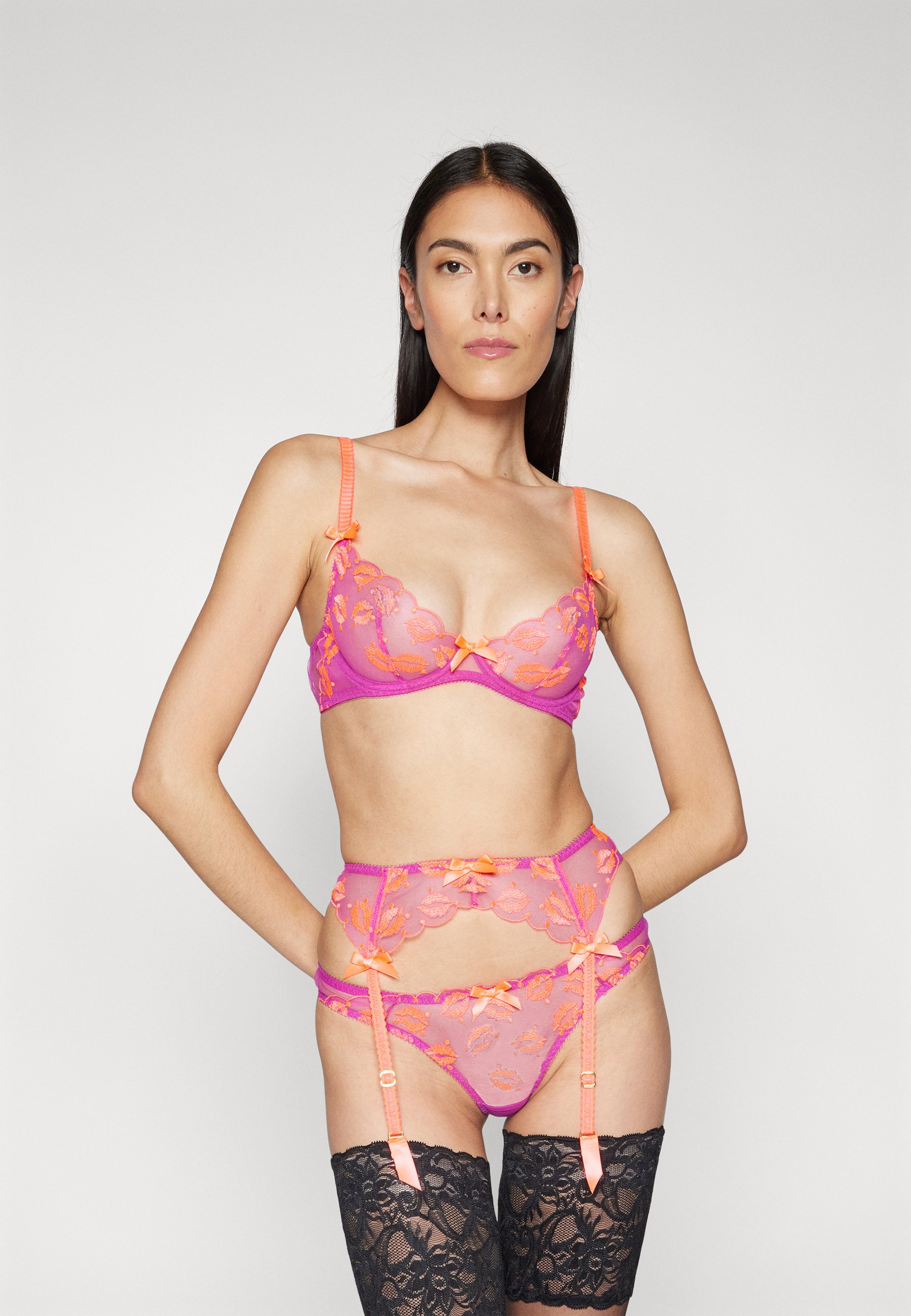 Agent Provocateur OTTILIEE SUSPENDER - Suspenders - magenta/neon