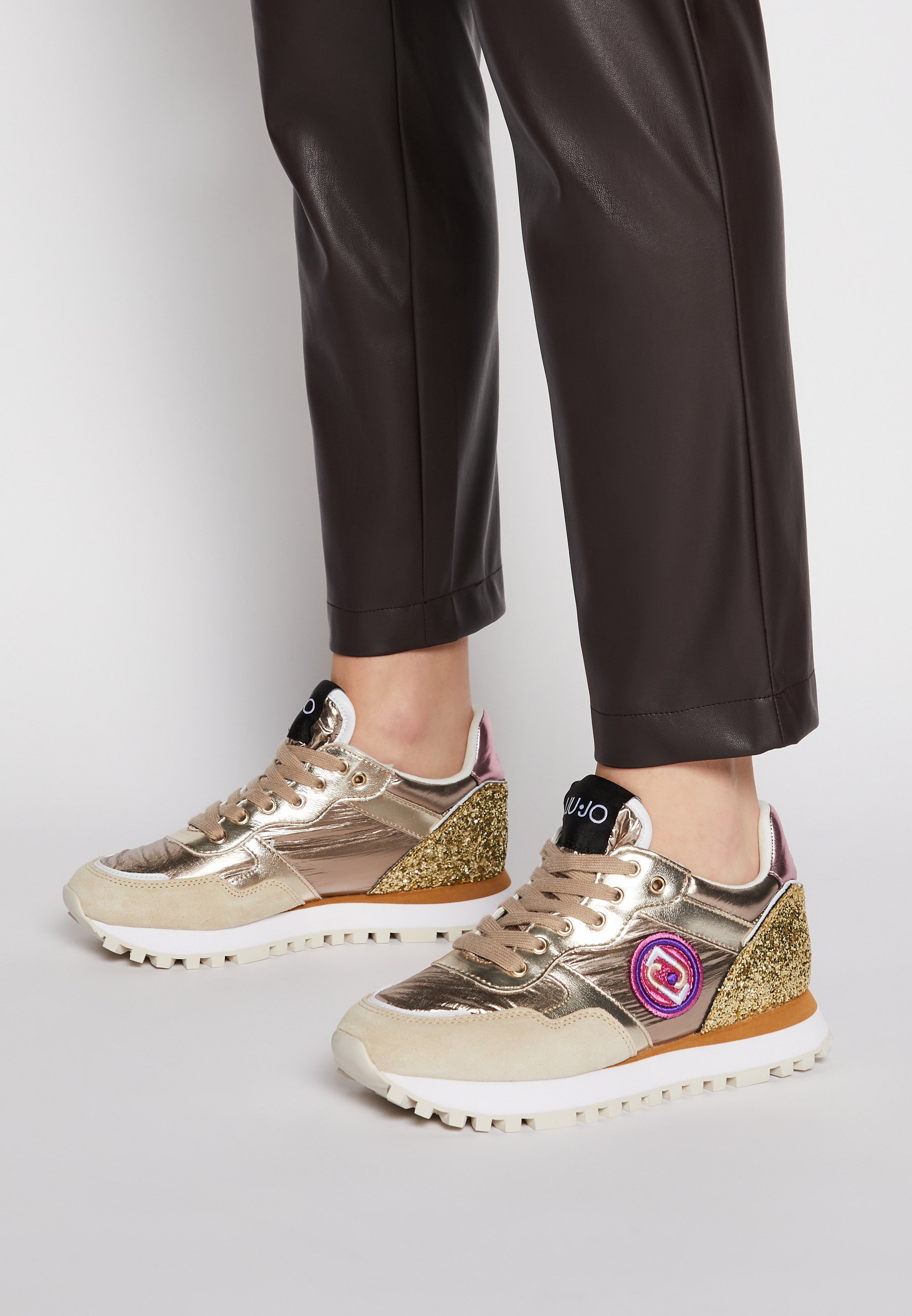 Liu Jo Jeans Baskets basses - gold/purple/multicolore - ZALANDO.FR