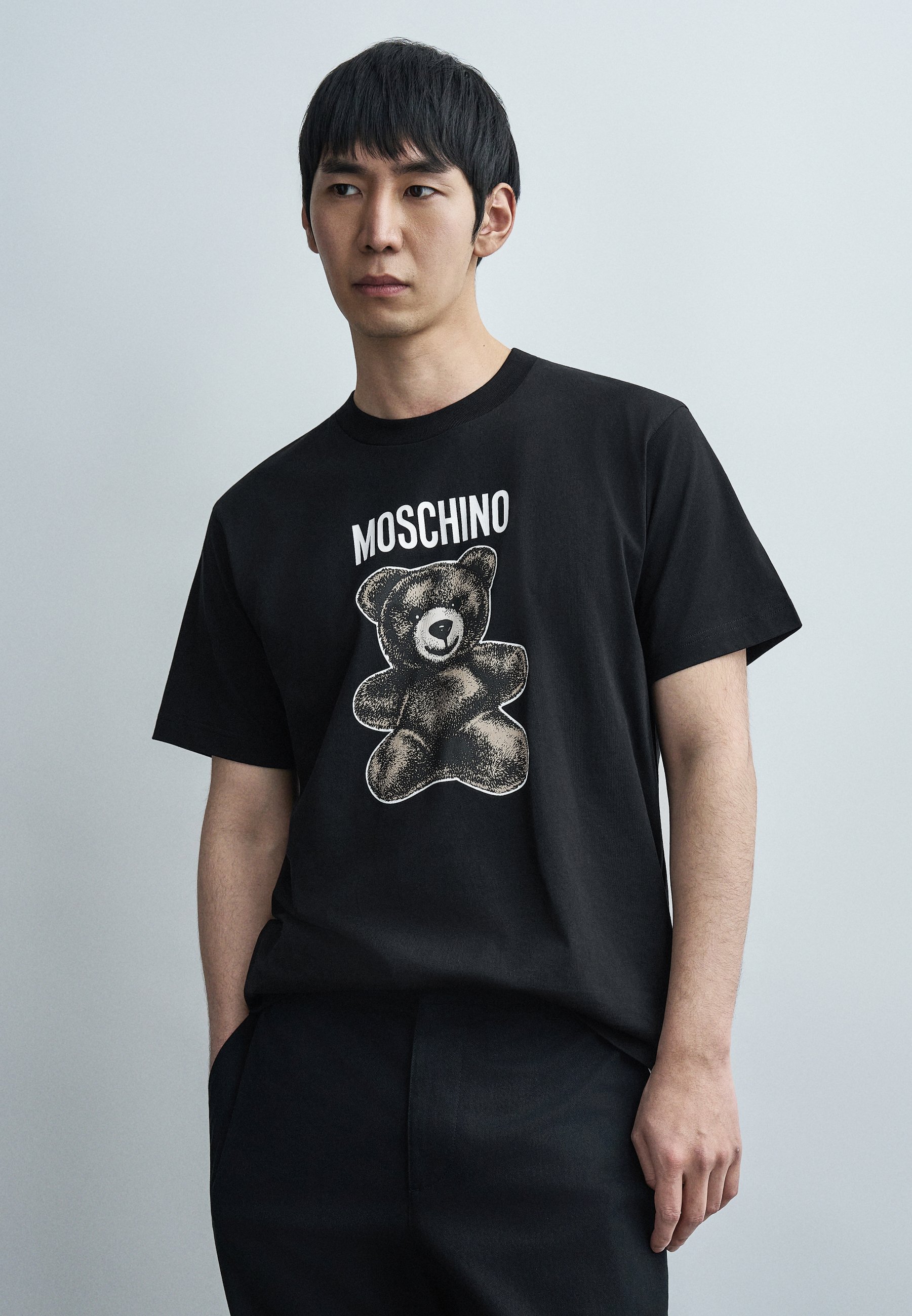MOSCHINO TEDDY REPRODUCTION - T-shirt estampada - black/preto