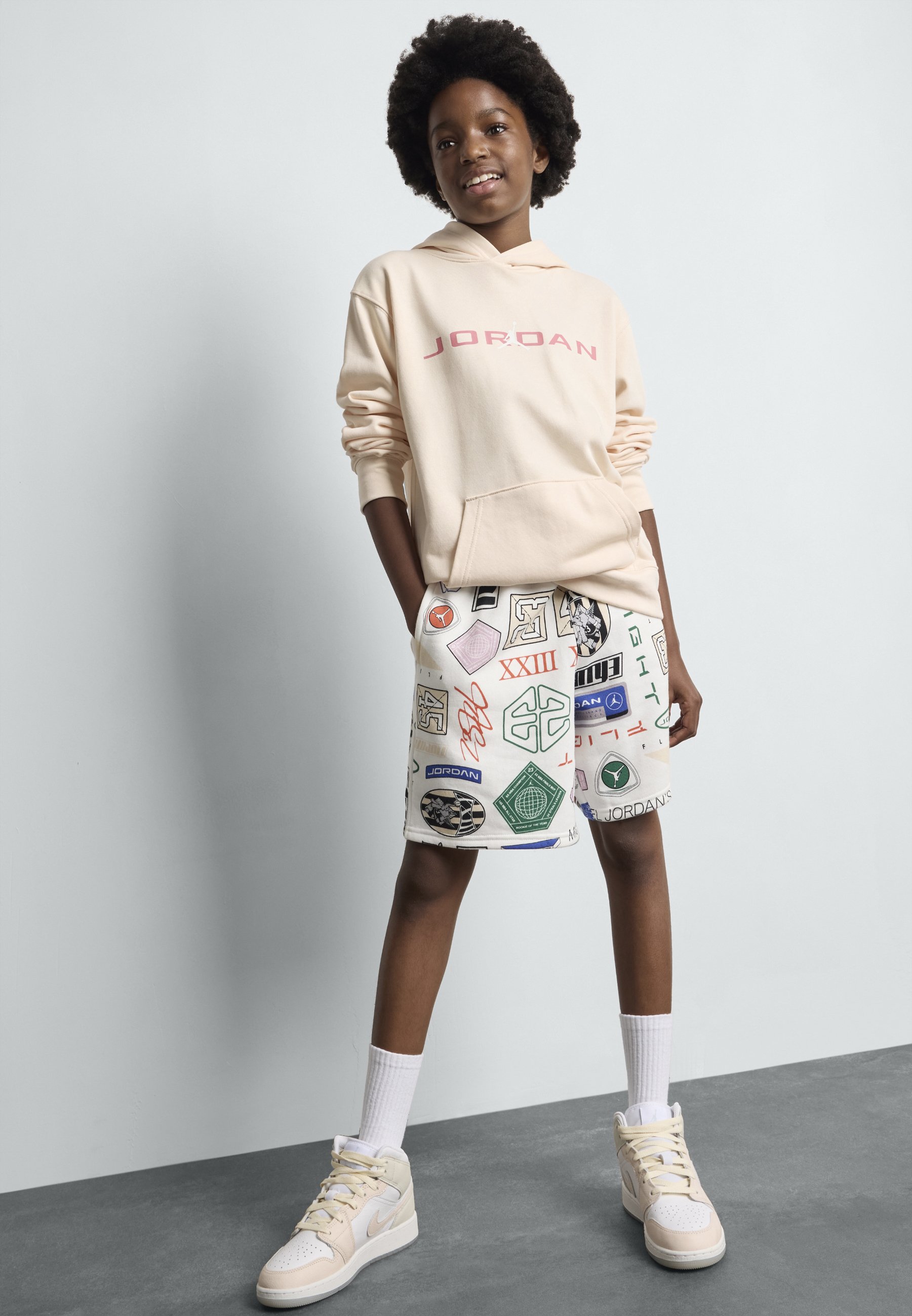 high top jordan 1 with shorts