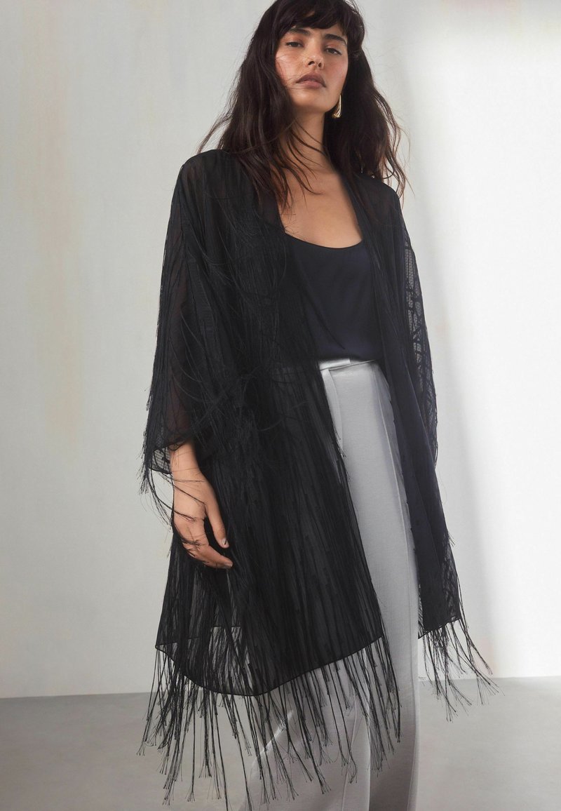 Next FRINGE LONGLINE - Kapper - black
