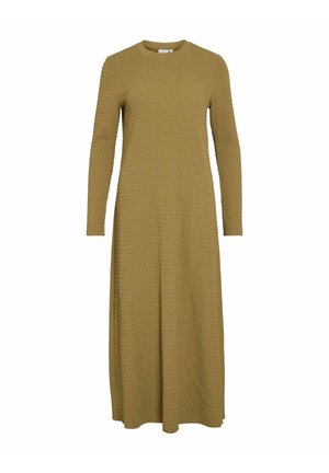 VILA LANGÄRMELIGES - Strikkjoler - gothic olive