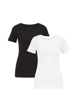 2 PACK - Základné tričko - black/white