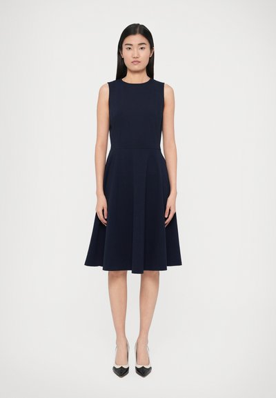 Lauren Ralph Lauren BELTED FAILLE JERSEY COCKTAIL DRESS - Vestito elegante  - refined navy/blu - Zalando.it