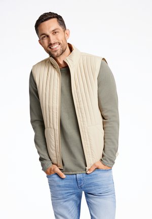 Lindbergh VERTICAL QUILTED WAISTCOAT - Vest - dk sand