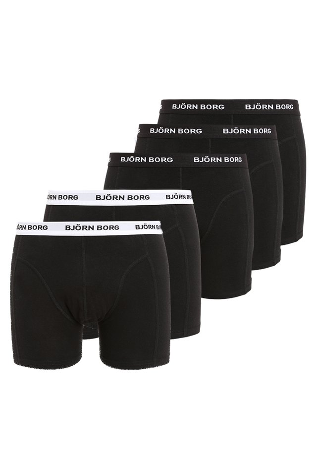 SOLIDS 5 PACK - Onderbroeken - black