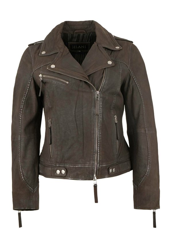 Lederjacke - dunkelbraun