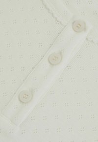 Reiss REISS MARGOT COTTON POINTELLE BUTTON T-SHIRT - Základné tričko - ivory