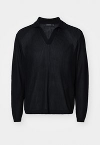 TONI OPEN COLLAR - Stickad tröja - black
