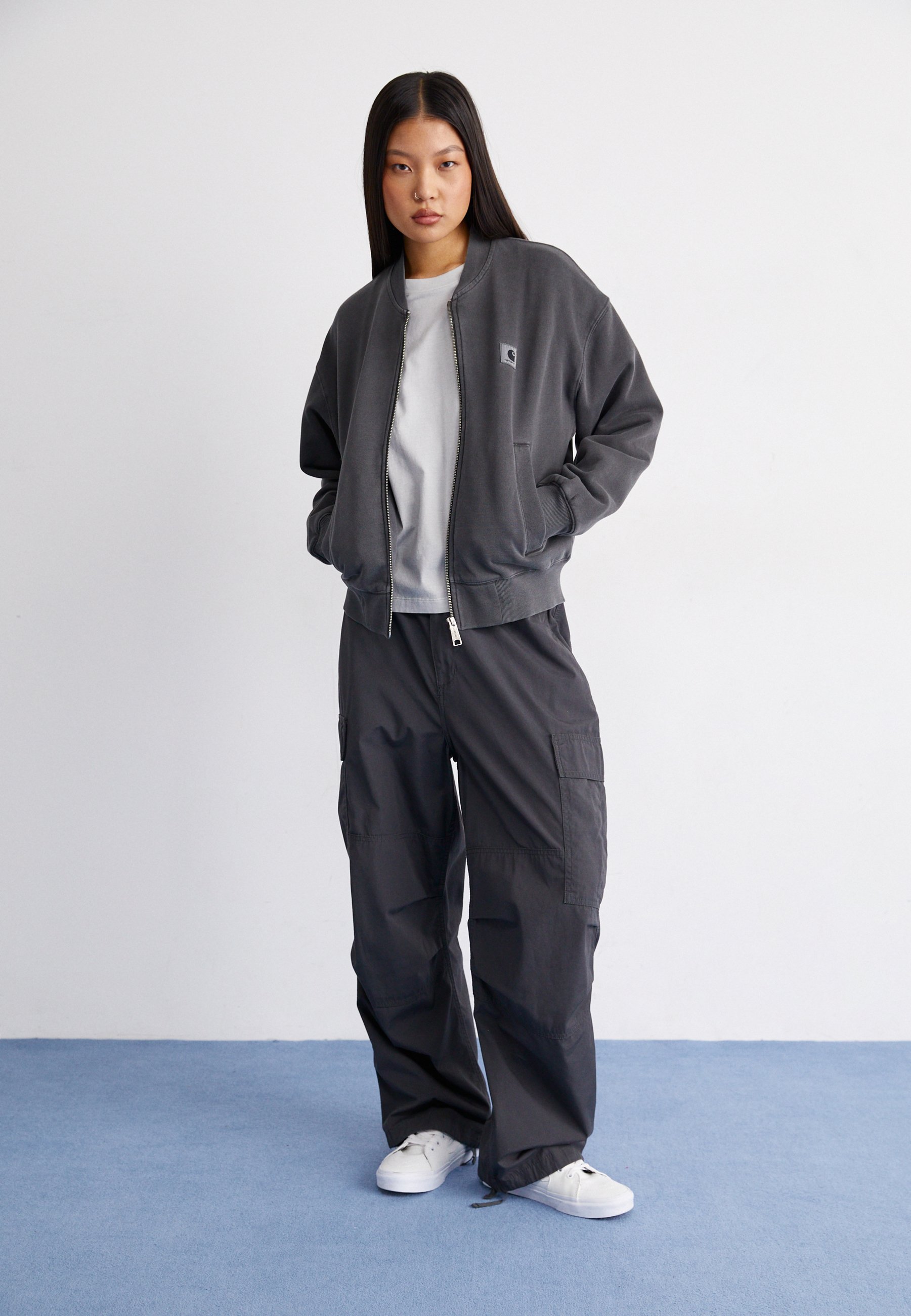 Carhartt WIP NELSON - Bomber Jacket - charcoal/grey