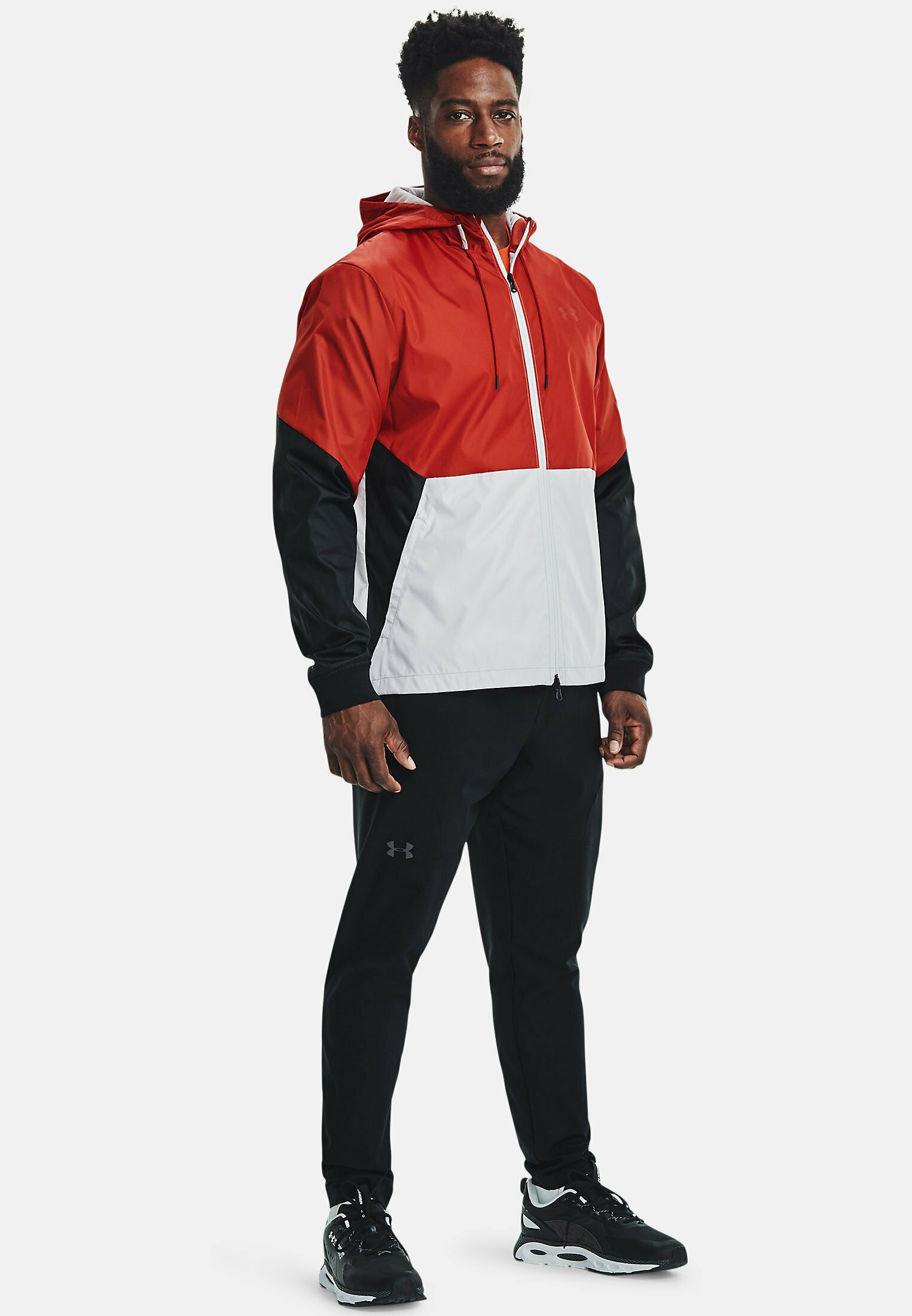 dark red windbreaker