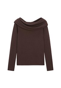 OFF-THE-SHOULDER SWEATER - Svetr - mottled dark red