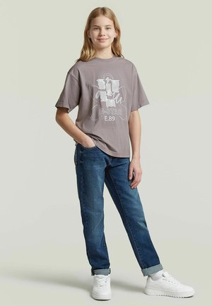 G-STAR, GIRLS OVERSIZED TOP - T-shirt con stampa - quick silver