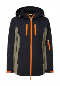 FUNKTIONS-KAPUZE WASSERABWEISENDE ZIPPER - Vodotěsná bunda - navy blue