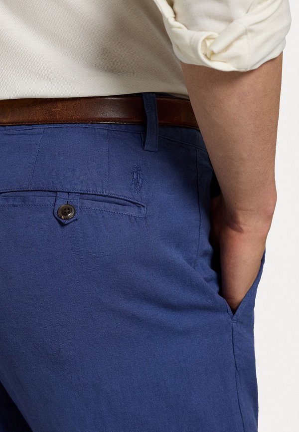 STRAIGHT FIT LINEN COTTON TROUSER - Trousers - old royal2