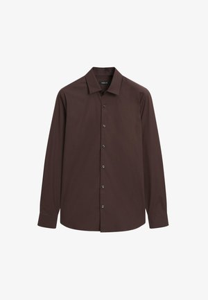 Massimo Dutti SLIM FIT STRETCH - Overhemd - dark brown