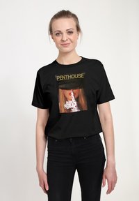 Henry Tiger PENTHOUSE   - T-shirt med print - black