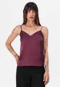 TWINSET WOVEN TOP - Top - bordeaux