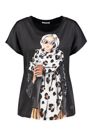 WT COFFEE ROUND - Print T-shirt - black