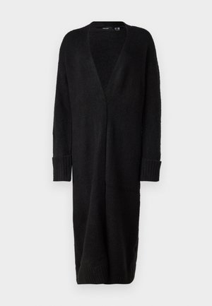 Vero Moda VMPHILLIS LONG OPEN - Vesta na kopčanje - black