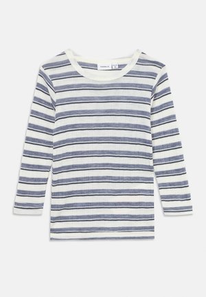 NMMWANG NEEDLE - T-shirt à manches longues - folkstone gray/white