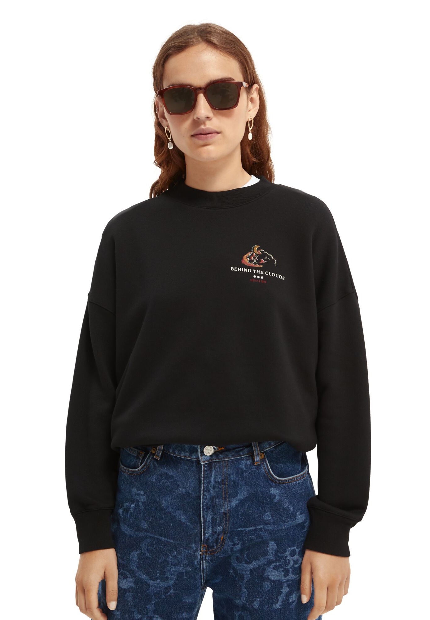 black graphic jumper