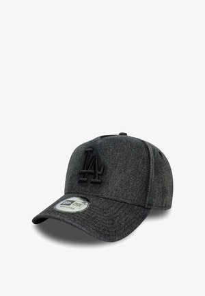 Cappellino da baseball New Era regolabile di colore grigio scuro con logo LA nero ricamato sulla parte anteriore e visiera curva.