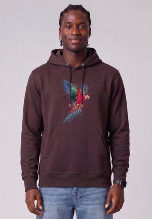 watapparel, PAPAGEI UNISEX - Kapuzenpullover - red brown