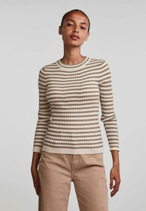 Pieces CRISTA LS O-NECK NOOS BC - Strickpullover - fossil