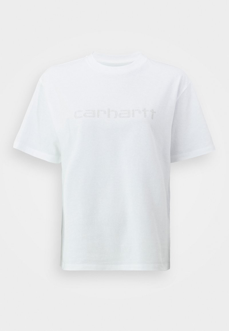 Carhartt WIP RIVET SCRIPT - Print T-shirt - white/silver/white ...