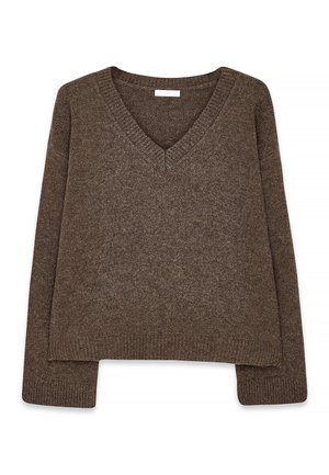 V-NECK - Pullover - brown