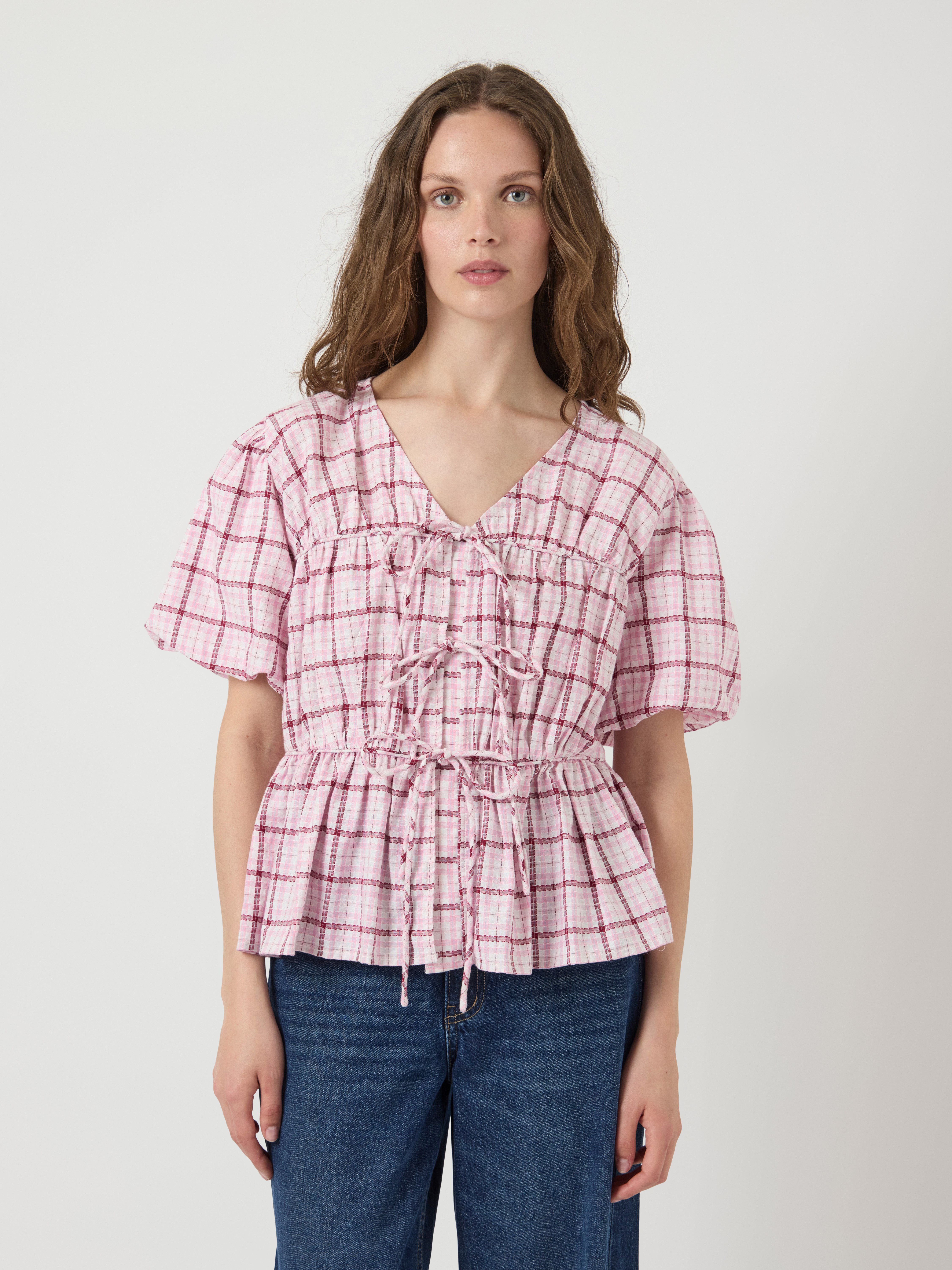 売れ筋商品|||ヤス Tシャツ レディース トップス YASIREKA TIE TOP - Top - blueberry/clear sky YAS YASIREKA TIE TOP - Top - blueberry/clear sky/beere - Zalando
