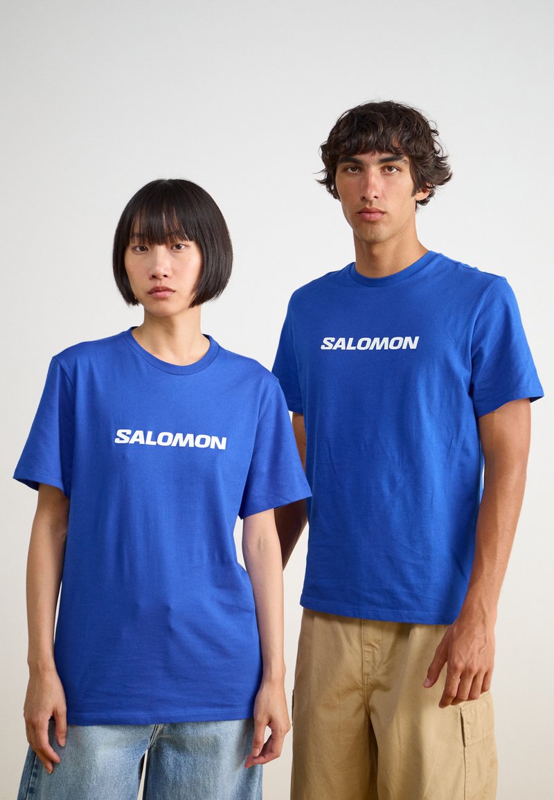 Salomon LOGO TEE UNISEX - T-shirt estampada - surf the web