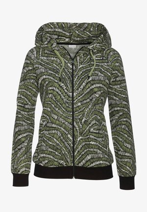 Zip-up sweatshirt - schwarz gemustert