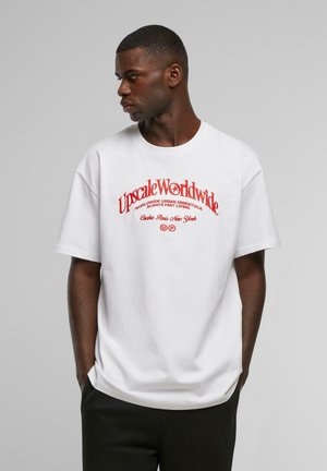 WORLD WIDE HEAVY  - Print T-shirt - white