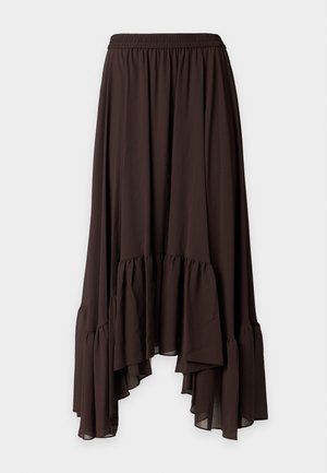 MICHAEL Michael Kors, HIGH LOW SKIRT - Jupe longue - chocolate