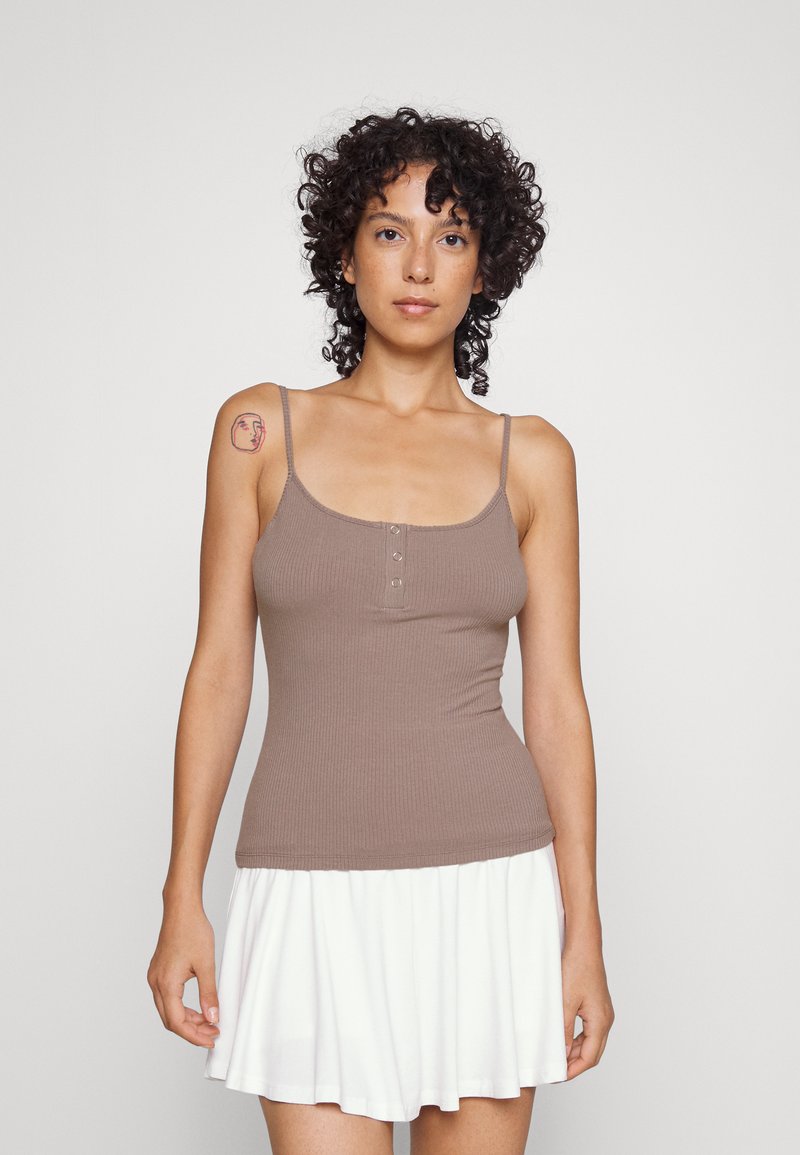 Hunkemöller FITTED Pyjama top brown Zalando.co.uk