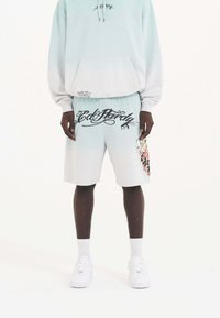 Ed Hardy - DEATH FIGHTER - Tracksuit bottoms - light green grey Thumbnail Image 1