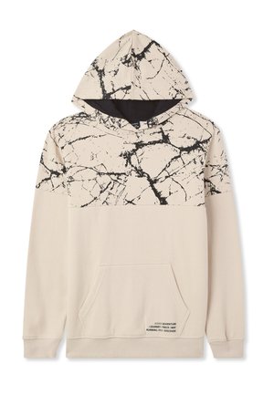 Felpa con cappuccio - bianco perla