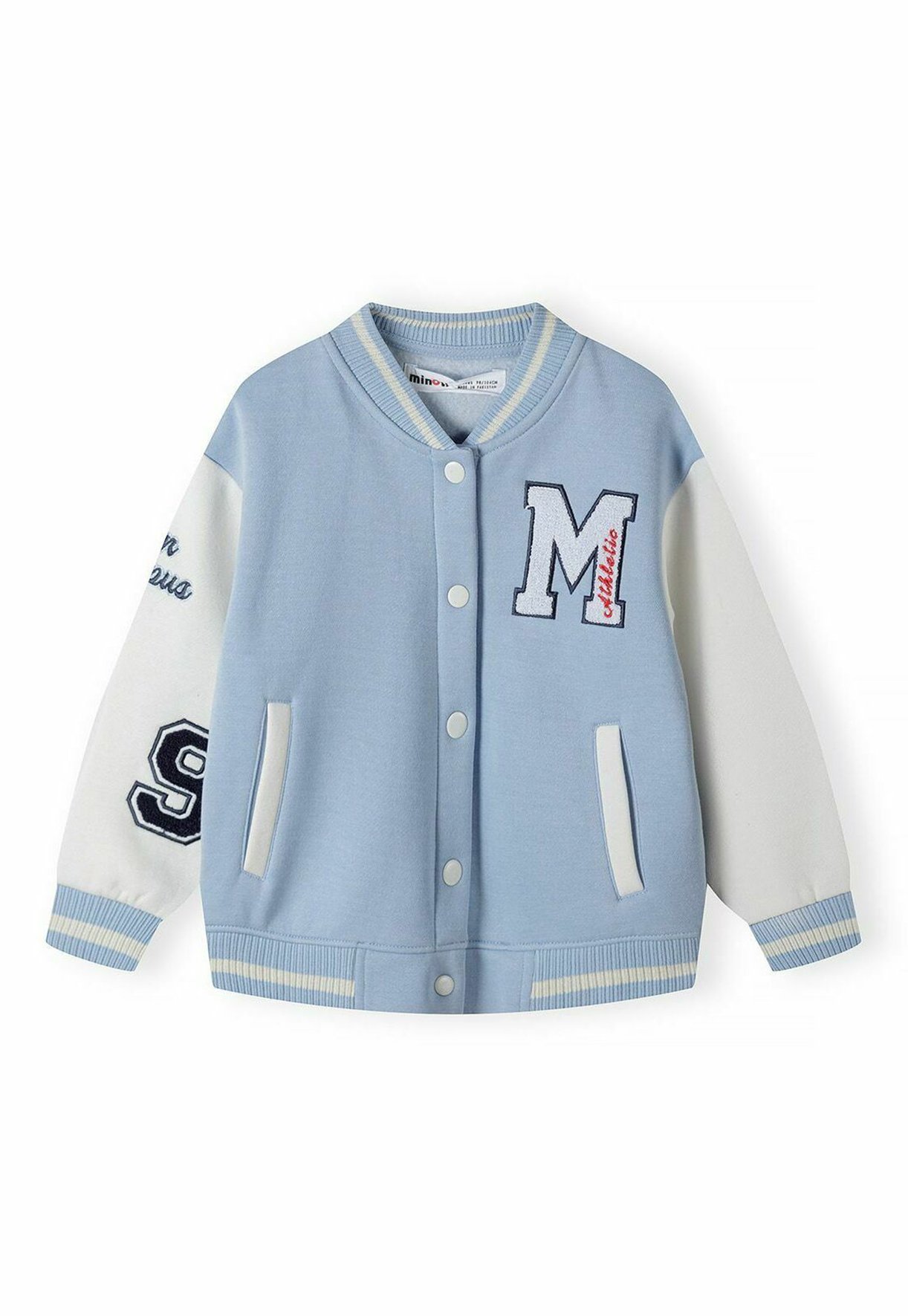 MINOTI BASEBALL VARSITY Giacca in pile blue/celeste