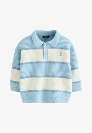 REGULAR FIT - STRIPE RUGBY - Bluză cu mânecă lungă - light blue