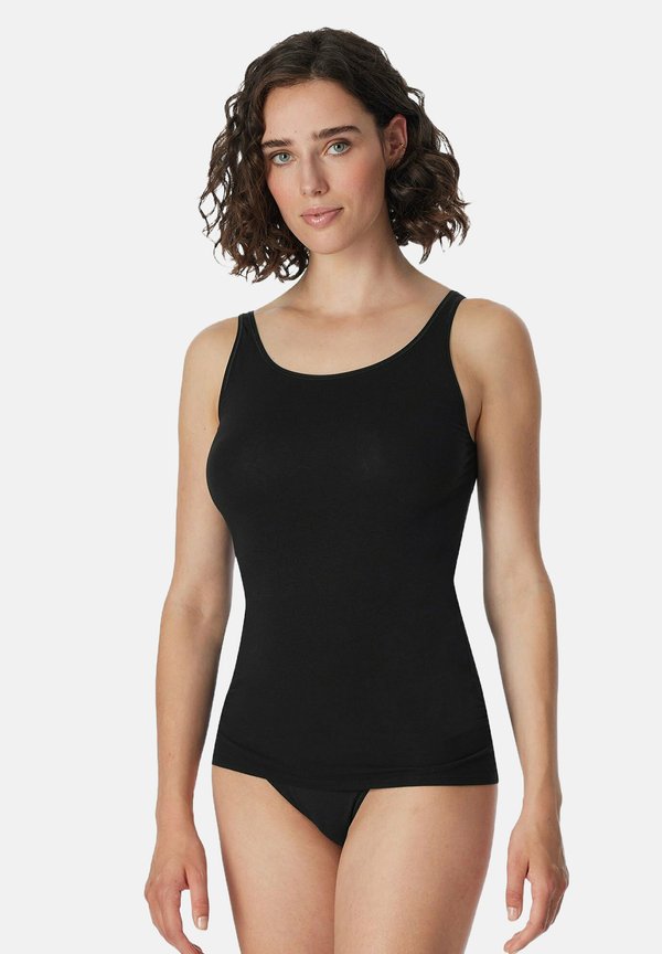 TRÄGER  4ER PACK - SINGLE SERIE  UNI - Undershirt - schwarz weiß