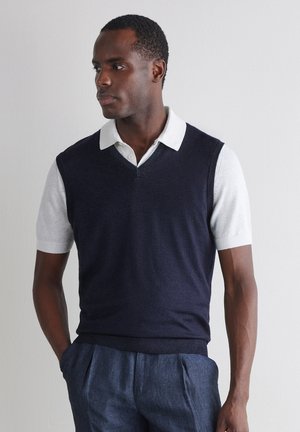 Falconeri ULTRAFINE V-NECK - Striktrøje - Blue