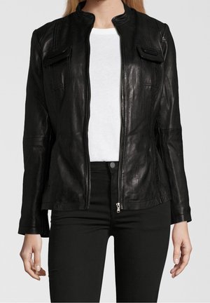 Lederjacke - black