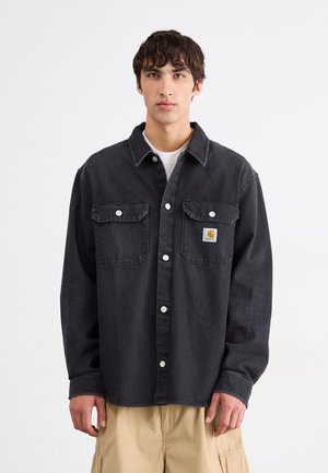 Carhartt WIP HARVEY SHIRT - Chaqueta vaquera - black dark used wash